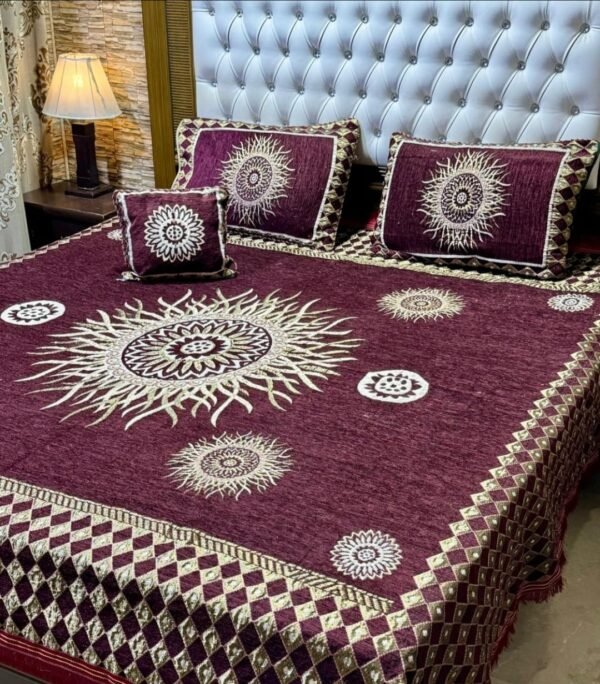 Velvet Jacquard Bedsheet Set