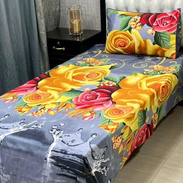 Crystal Cotton Single Bedsheets Set