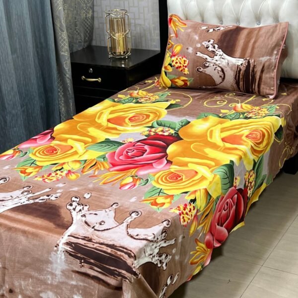 Crystal Cotton Single Bedsheets Set