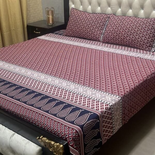 Crystal Cotton Double Bedsheets