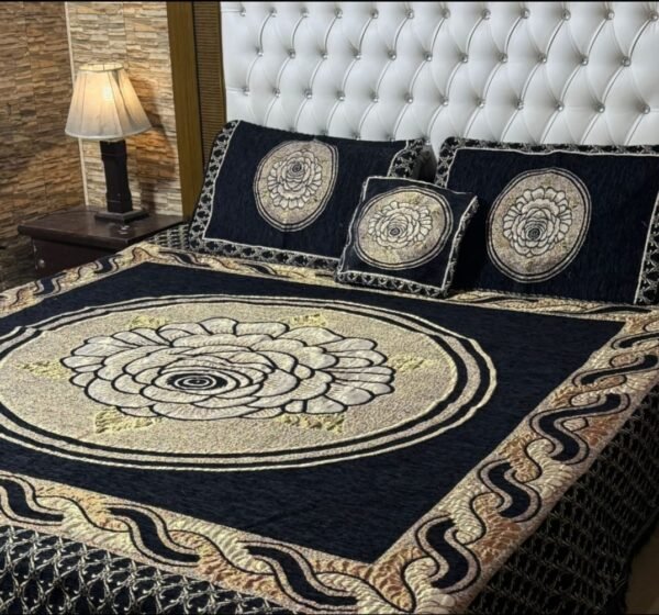 Velvet Jacquard Bedsheet Set