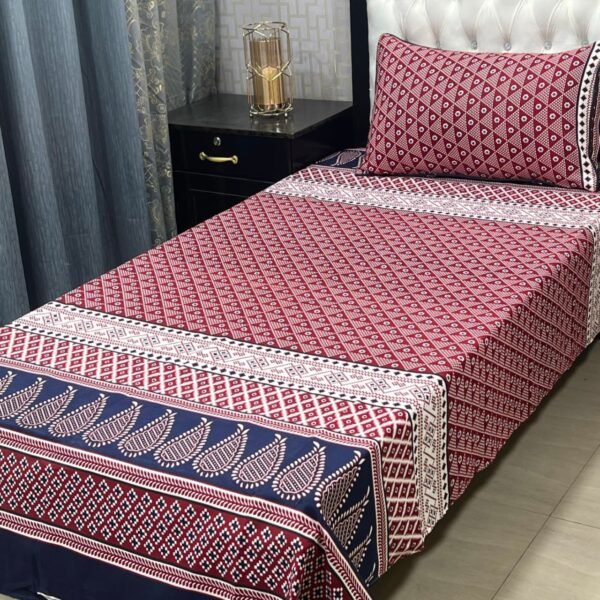 Crystal Cotton Single Bedsheets Set