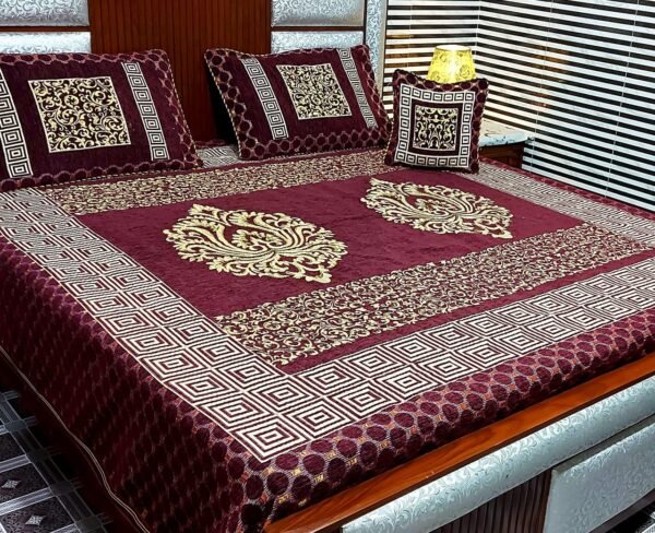 Velvet Jacquard Bedsheet Set
