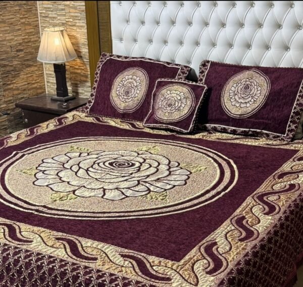 Velvet Jacquard Bedsheet Set