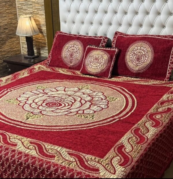 Velvet Jacquard Bedsheet Set